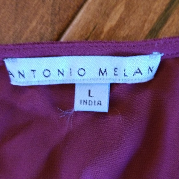 Antonio Melani Maroon Beaded Cover-Up Large EUC - Picture 5 of 5